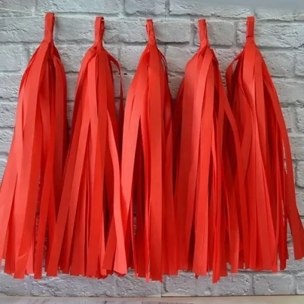 Kırmızı Püskül Süs 5li