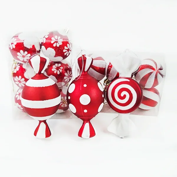 Kırmızı Yılbaşı Top Süs Seti (15 Parça)