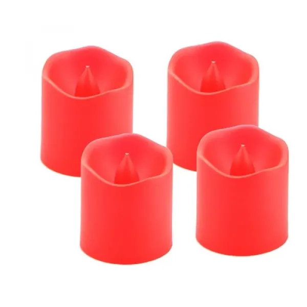 Kırmızı Yuvarlak Led Mum 1 adet