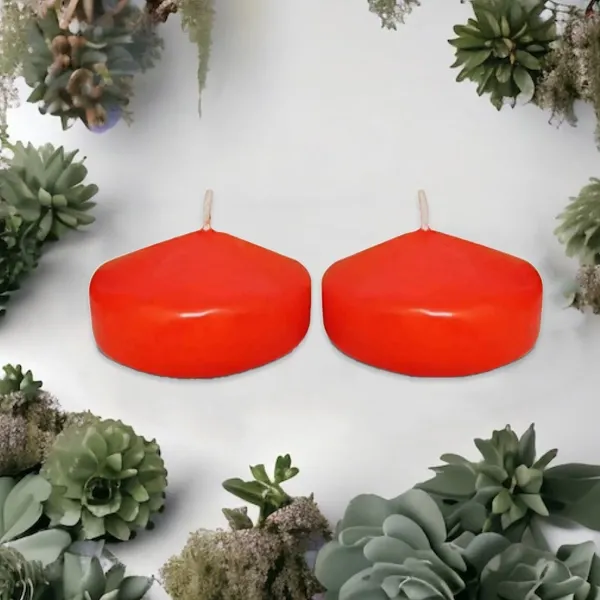 Kırmızı Yüzen Mum 2 Adet