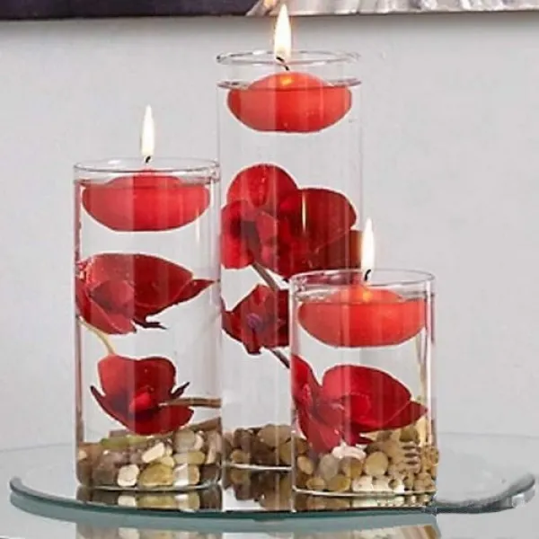 Kırmızı Yüzen Mum 2 Adet
