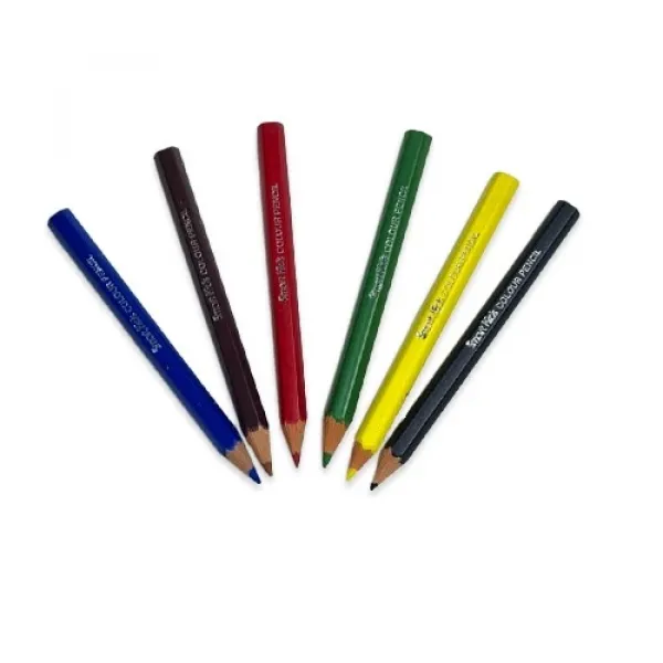 Kısa Kuru Boya Kalemi 6lı