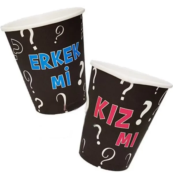 Kız mı? Erkek mi? Bardak (8 adet)