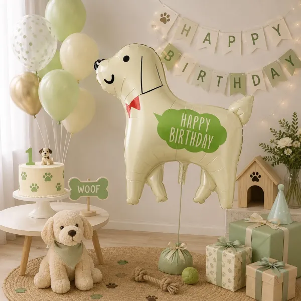 Happy Birthday Köpek Folyo Balon (75x65 cm)