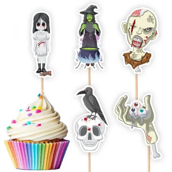 Korkunç Halloween Şekilli Kürdan 10 Adet