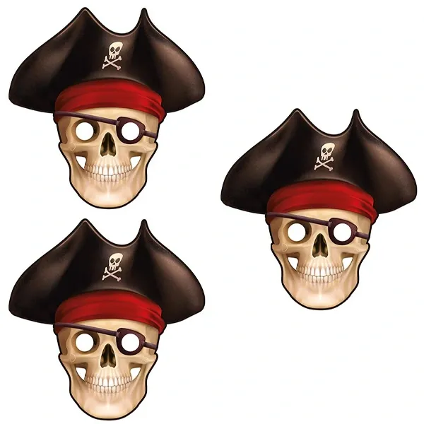 Korsan Kağıt Maske (6 Adet)