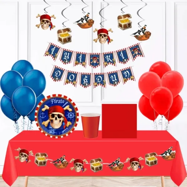 Korsan Temalı 8 Kişilik Ekonomik Parti Seti