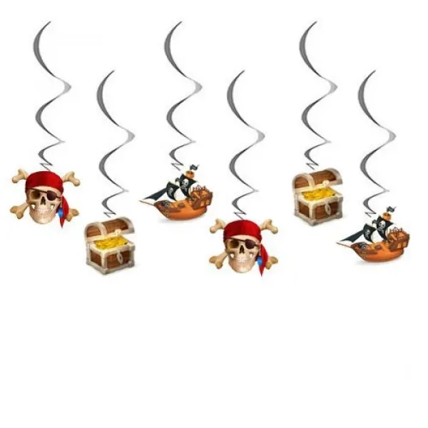 Korsan Temalı Asmalı Tavan Süsü 6 Adet