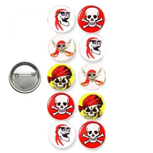 Korsan Temalı Parti Rozeti (10 adet)