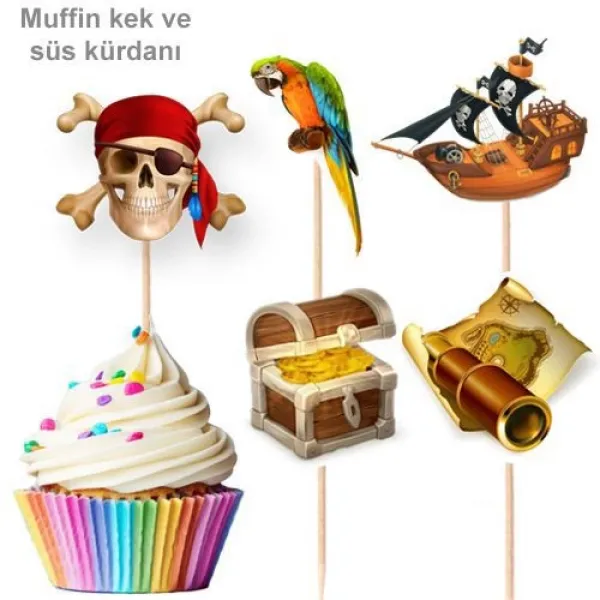 Korsan Temalı Şekilli Kürdan 10 Adet