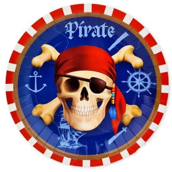 Korsan Temalı Tabak 8 adet