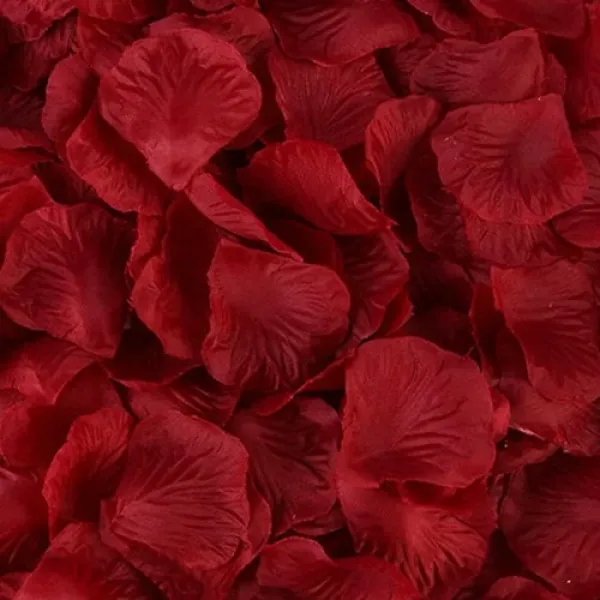 Koyu Kırmızı Gül Yaprağı Yapay (300 Adet)