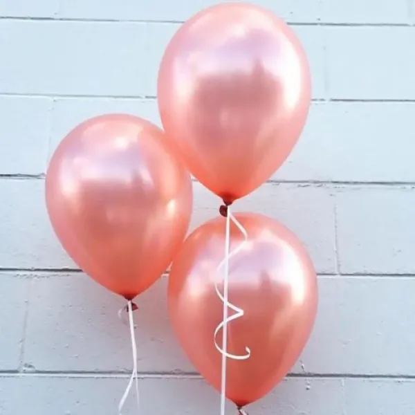 Koyu Rose Gold Balon Metalik 15 Adet