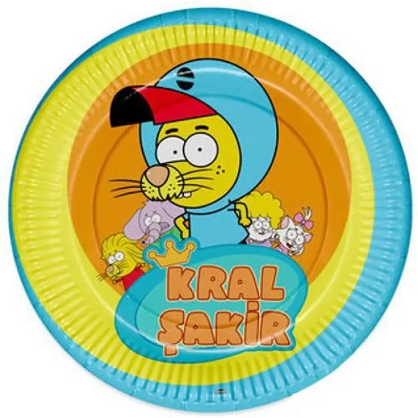 Kral Şakir Action Karton Tabak (8 adet)