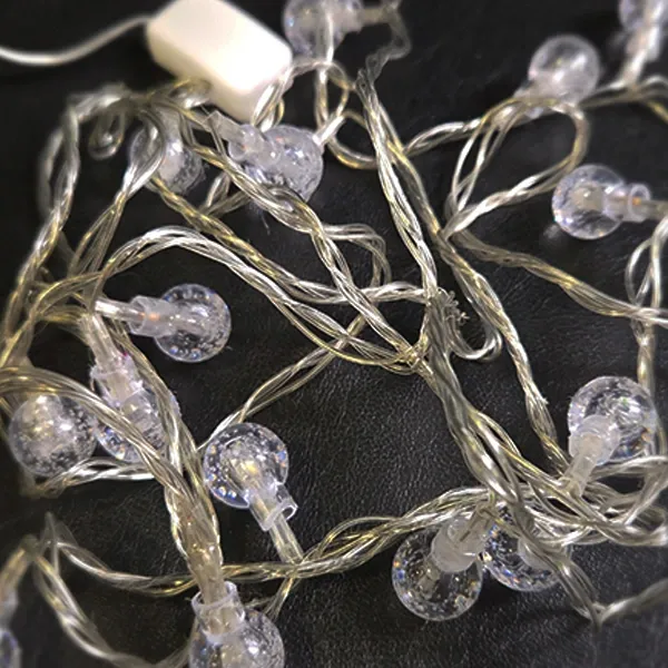 Kristal Görünümlü Top Led ışık Fişli Gün ışığı (3 metre)