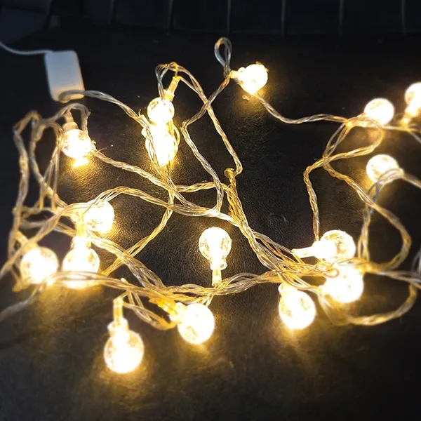 Kristal Görünümlü Top Led ışık Fişli Gün ışığı (3 metre)