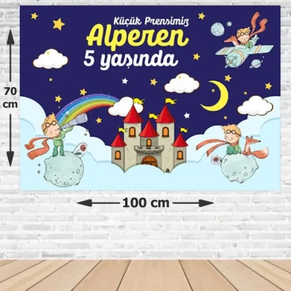 Küçük Prens Doğum Günü Afişi 70*100 cm