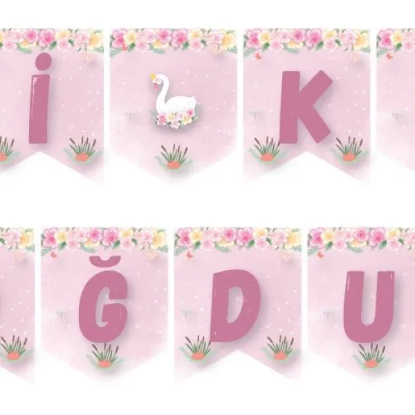 Kuğu Temalı İyi ki Doğdun Yazısı 190 cm