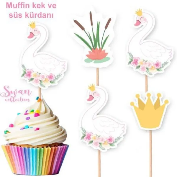 Kuğu Temalı Şekilli Kürdan 10 Adet