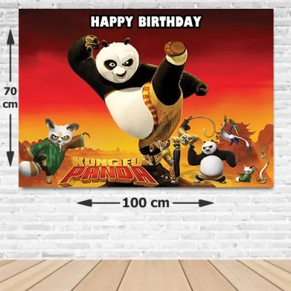 Kung Fu Panda Doğum Günü Afişi Fotosuz 70*100 cm