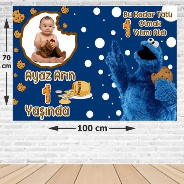 Kurabiye Canavarı Doğum Günü Afişi 70*100 cm