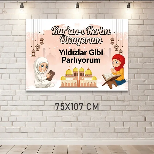 Kuran Okuyorum Afişi Kız (75x107 cm)