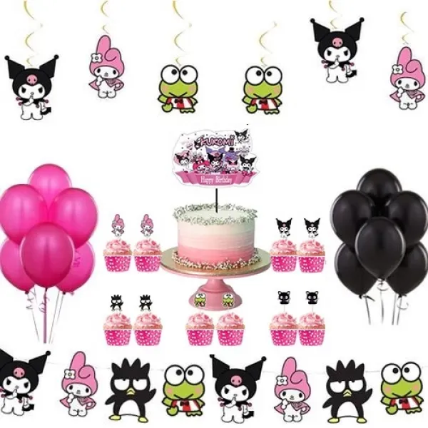 Kuromi Doğum Günü Parti Seti Model 1