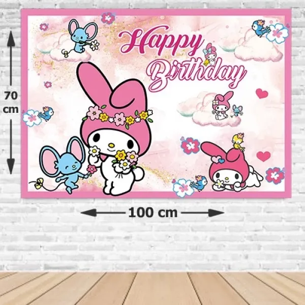 Kuromi My Melody Doğum Günü Afişi 70*100 cm