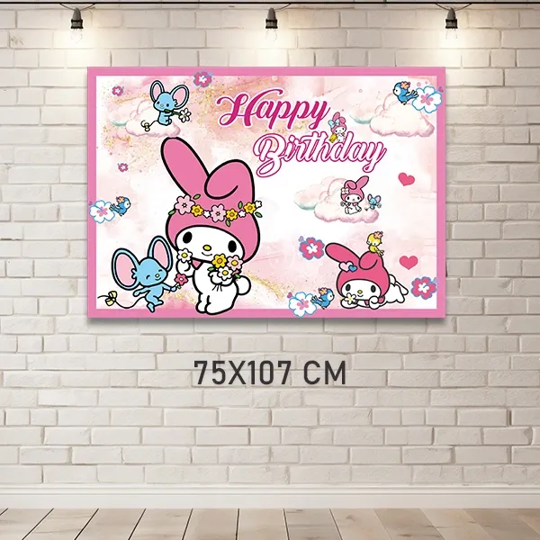 Kuromi My Melody Doğum Günü Afişi (75x107 cm)