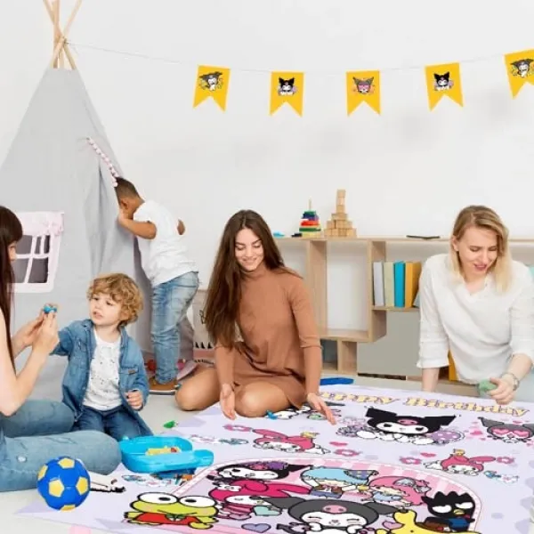 Kuromi Temalı Masa Önü Yer Kaplama Branda (150x220 cm)