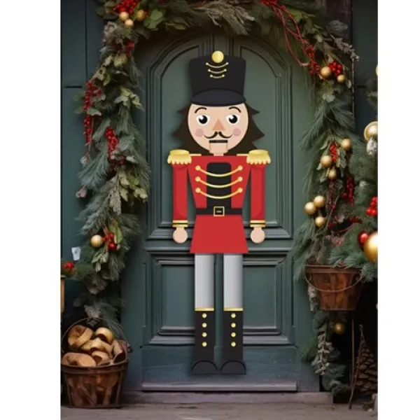 Kurşun Asker Karton Yılbaşı Kapı Süsü 40*130 cm