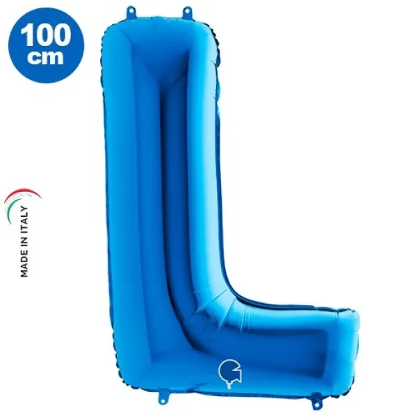 L Harf Folyo Balon – Mavi – 100 cm (40 inch)