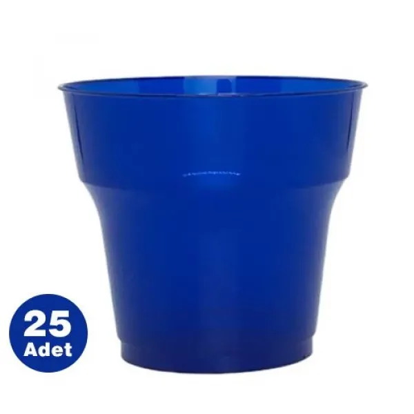 Lacivert Plastik Bardak Lüks (25 adet)