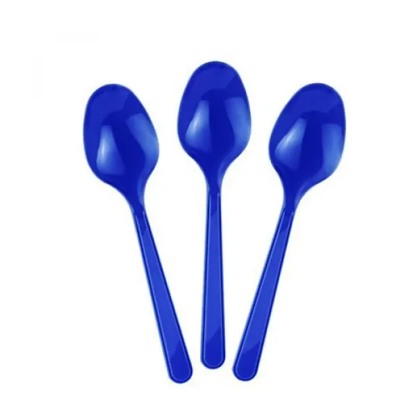 Lacivert Plastik Kaşık Lüks (25 adet)