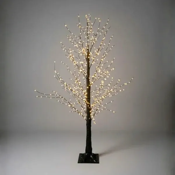 Led ışıklı Ağaç Gün ışığı Siyah Gövde (100 cm)