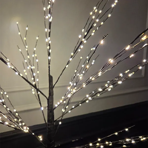 Led ışıklı Ağaç Gün ışığı Siyah Gövde (100 cm)