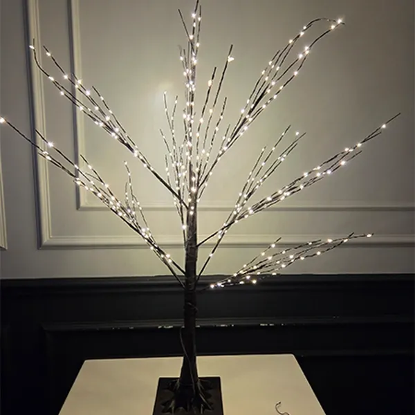 Led ışıklı Ağaç Gün ışığı Siyah Gövde (100 cm)