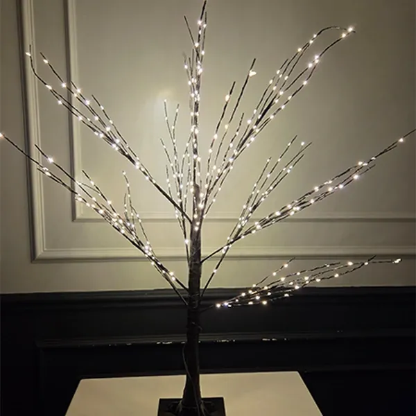 Led ışıklı Ağaç Gün ışığı Siyah Gövde (100 cm)
