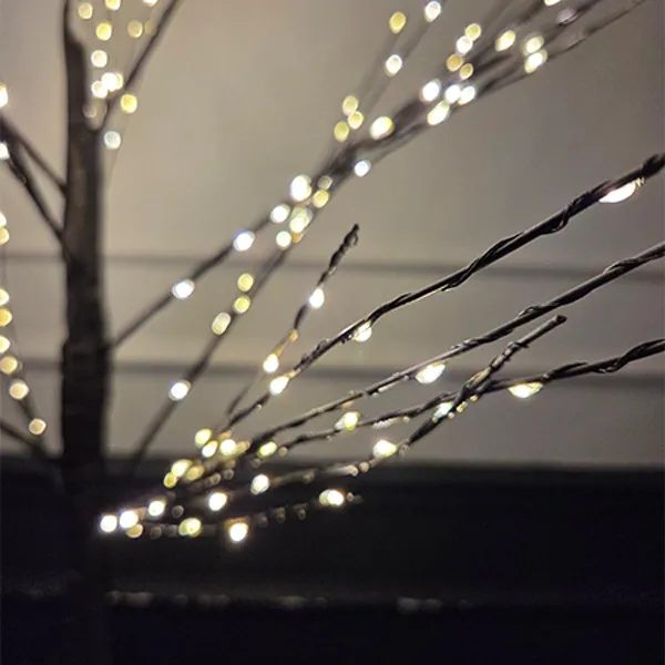 Led ışıklı Ağaç Gün ışığı Siyah Gövde (100 cm)