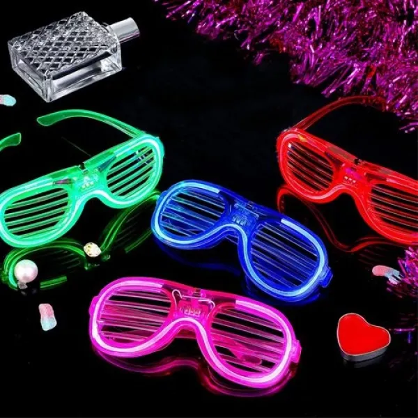 Led Işıklı Gözlük Pembe - 1 Adet