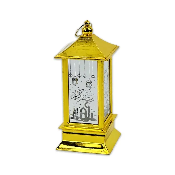 Led ışıklı Ramazan Plastik Fener Kandil Aynalı (12 cm - 1 Adet)
