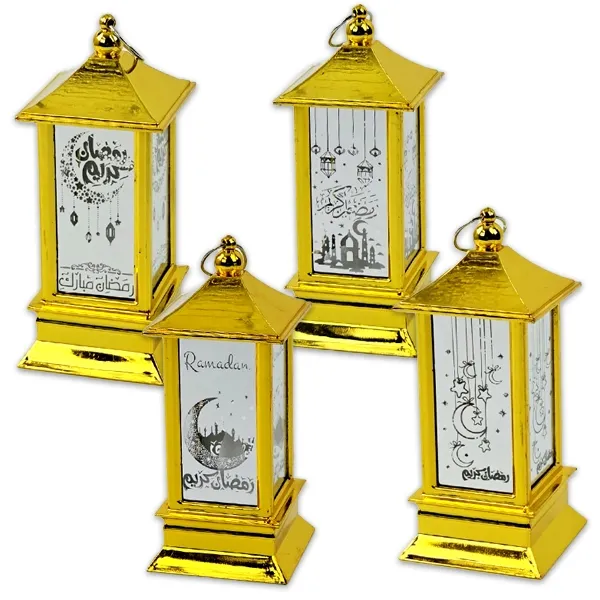 Led ışıklı Ramazan Plastik Fener Kandil Aynalı (12 cm - 1 Adet)