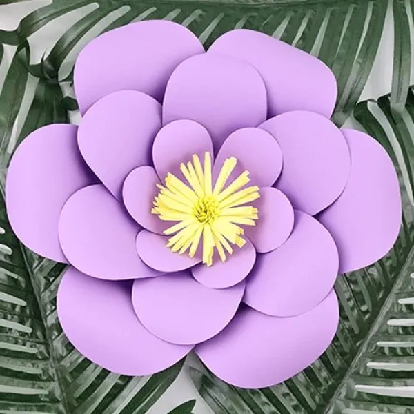 Lila Kağıt Çiçek 1 Adet (30 cm)