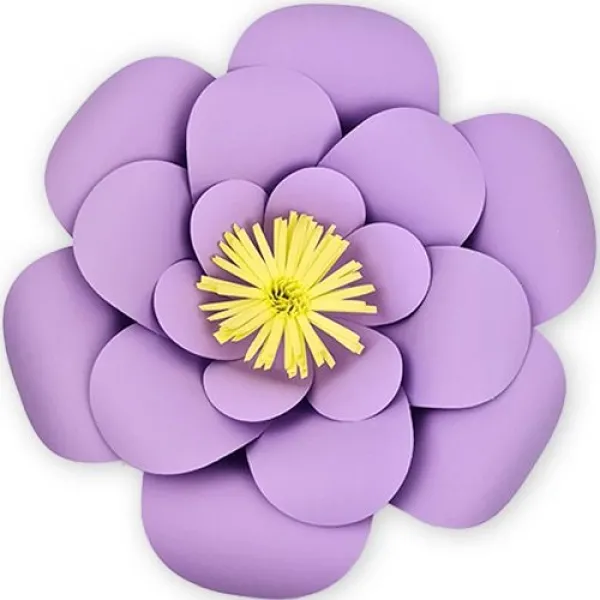 Lila Kağıt Çiçek 1 Adet (30 cm)