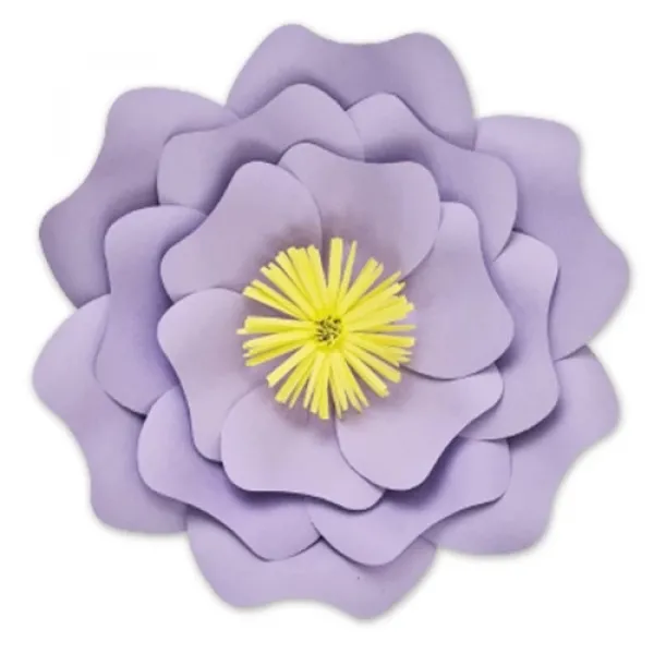 Lila Kağıt Çiçek (Gül Kalıp) 1 Adet 30 cm