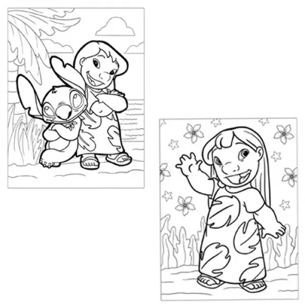 16 Sayfa Lilo ve Stitch Boyama Kitabı Stickerlı 1 Adet
