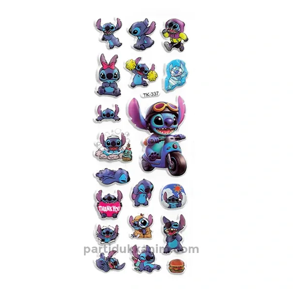 Lilo ve Stitch Kabartmalı Sticker (6x16 cm)
