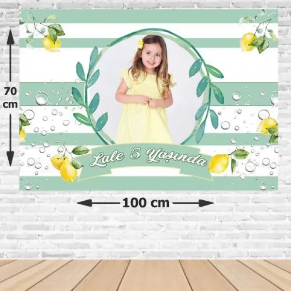 Limon Temalı Doğum Günü Afişi 70*100 cm