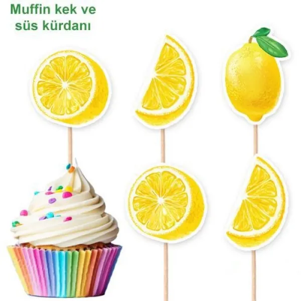 Limon Temalı Şekilli Kürdan 10 Adet
