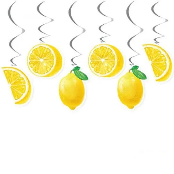 Limon Temalı Tavan Süs 6 Adet